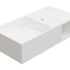 Hangende Wastafel Met Nis - Wit - L80 X B40 X H20 Cm - Goyoko-Shower & Design