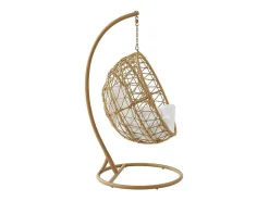 Hangfauteuil Van Gevlochten Hars - Licht Naturel Met Wit Kussen - Anivia Van-MYLIA Outlet