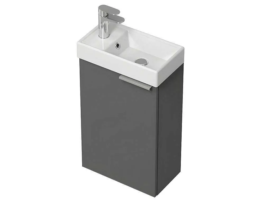 Hangkastje Met Wastafeltje Taho - Grijs-Vente-unique Clearance