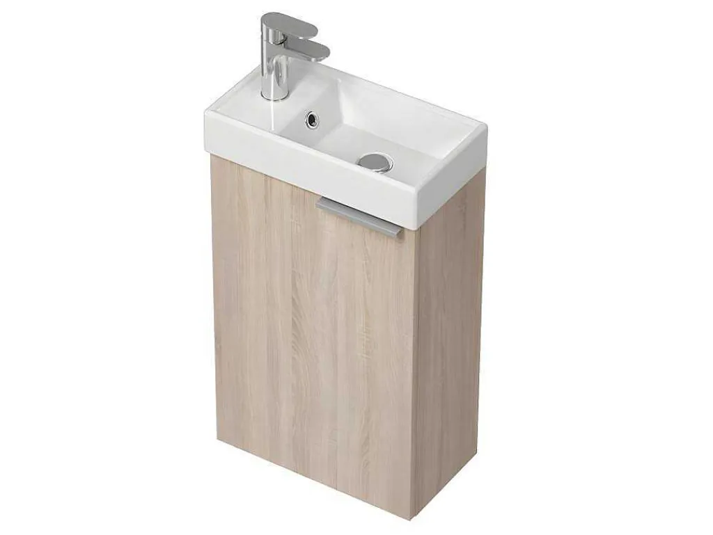 Hangkastje Met Wastafeltje Taho - Eik-Vente-unique Online