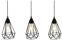 Hanglamp Met 3 Peertjes Scandinavische Stijl Euripide - Metaal - 68 X 16,5 X 132 Cm - Zwart-OZAIA Clearance
