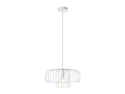 Hanglamp Met Draadstructuur Met Design-Stijl Van Metaal - D40 X H130 Cm - Wit - Andromaque-OZAIA Sale