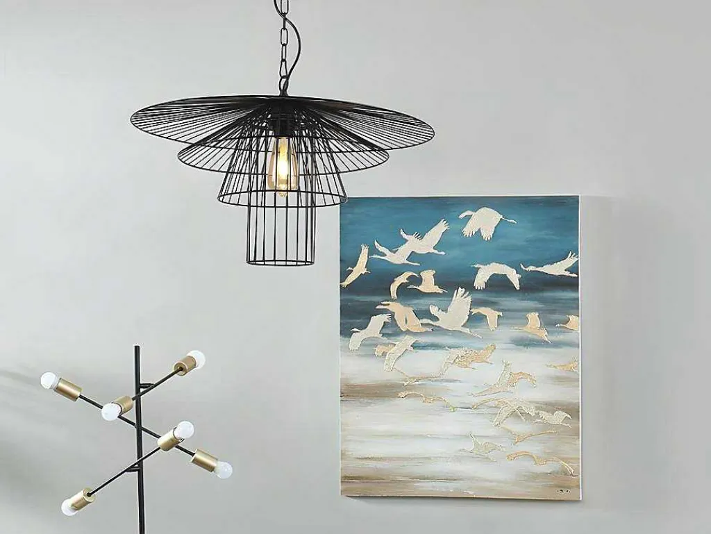 Hanglamp Met Draden Vlindermodel Machaon - Metaal - L59 X H95 Cm - Zwart-OZAIA Sale