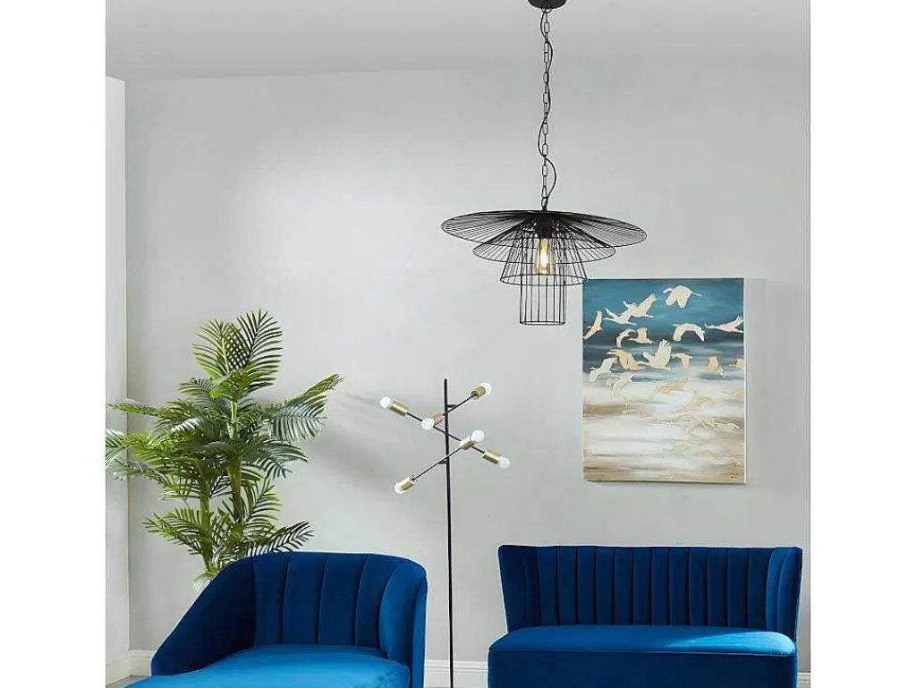 Hanglamp Met Draden Vlindermodel Machaon - Metaal - L59 X H95 Cm - Zwart-OZAIA Sale