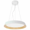 Hanglamp Met Ledverlichting Van Metaal En Aluminium - D45 Cm - Wit En Naturel - Derry-OZAIA Clearance