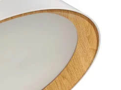 Hanglamp Met Ledverlichting Van Metaal En Aluminium - D45 Cm - Wit En Naturel - Derry-OZAIA Clearance