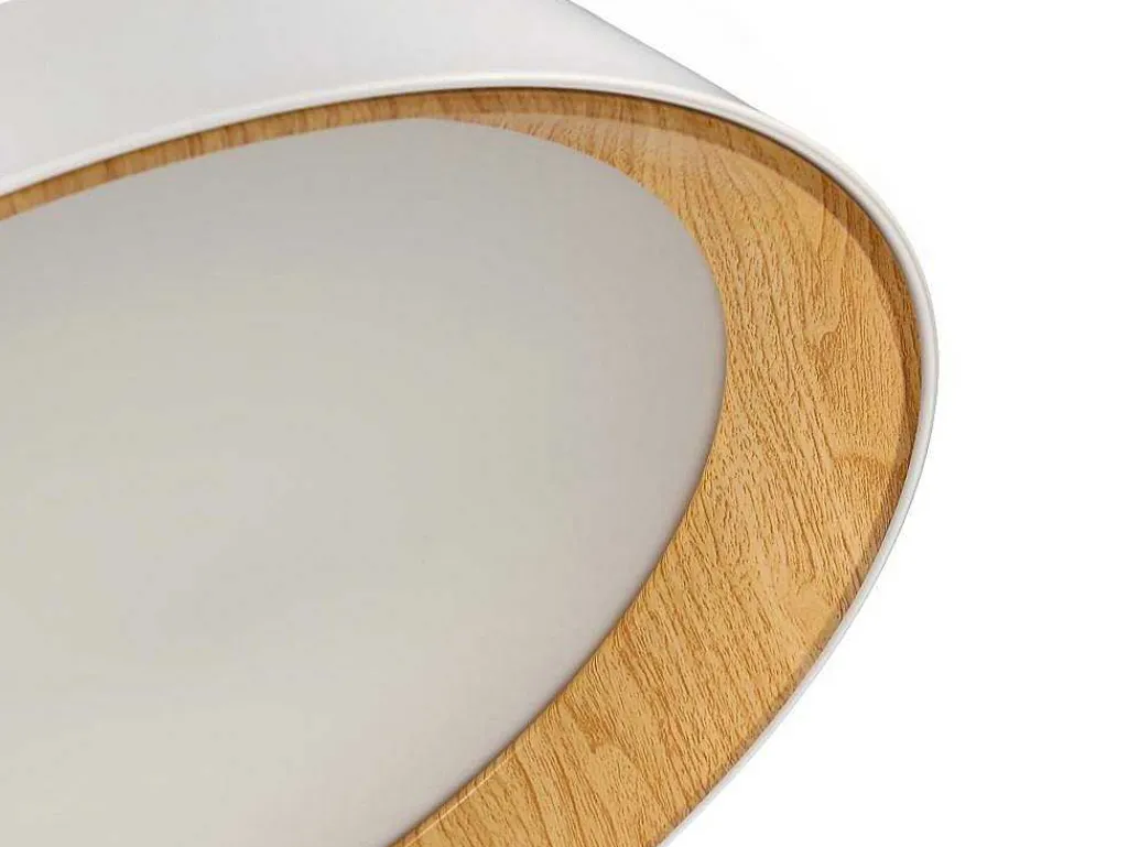 Hanglamp Met Ledverlichting Van Metaal En Aluminium - D45 Cm - Wit En Naturel - Derry-OZAIA Clearance