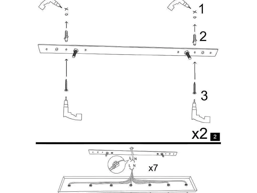Hanglamp Met Verstelbare Hoogte Yildo - 3 Kappen - L67 X H25/111 Cm - Zwart En Koperkleurig-OZAIA New