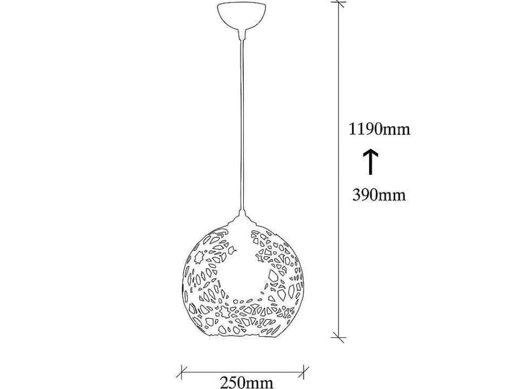 Hanglamp Met Verstelbare Hoogte Celindra - D. 25 X H. 39/119 Cm - Zwart-OZAIA Online