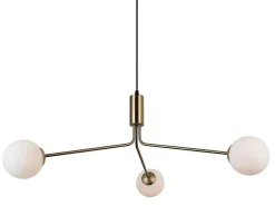 Hanglamp Van Glas En Metaal - D90 X H182 Cm - Goud - Kenora-OZAIA Discount