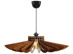 Hanglamp Van Mdf - D. 68 Cm X H. 50 Cm - Walnootkleur - Farita-OZAIA Hot