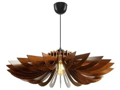 Hanglamp Van Mdf - D. 68 Cm X H. 50 Cm - Walnootkleur - Farita-OZAIA Hot