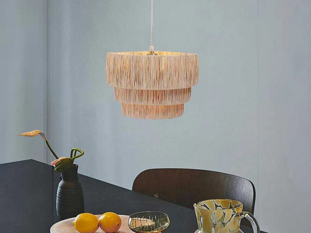 Hanglamp Van Raffia - D30 X H171 Cm - Naturel - Sarnia-OZAIA Clearance