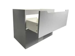 Hangmeubel Enkele Wastafel Met Kolom - Grijs - 80 Cm - Stefanie-Vente-unique New