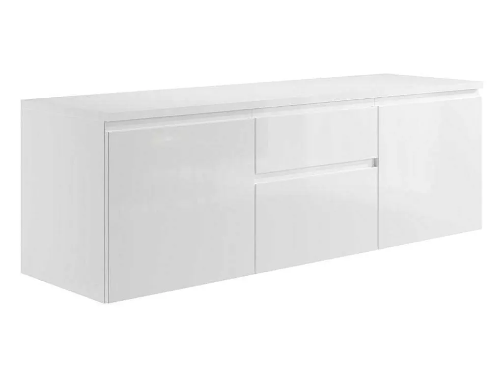 Hangmeubel Onder Wastafel - Wit - 150 Cm - Jimena Ii-Vente-unique