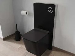 Hangtoilet Pakket In Mat Zwart Met Decoratieve Inbouwreservoir - Clemona-Vente-unique New