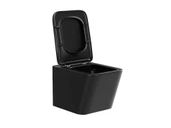Hangtoilet Pakket In Mat Zwart Met Decoratieve Inbouwreservoir - Clemona-Vente-unique New