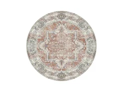 Havana Vloerkleed O200 Cm Blauw,Oranje.-House Nordic Outlet