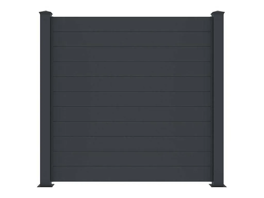 Hek, H182 X L188,6 Cm In Donkergrijs Aluminium - Otavio-EXPERTLAND Outlet