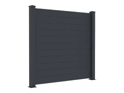Hek, H182 X L188,6 Cm In Donkergrijs Aluminium - Otavio-EXPERTLAND Outlet
