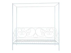 Hemelbed Vivian - 90X200 Cm - Wit-Vente-unique Sale