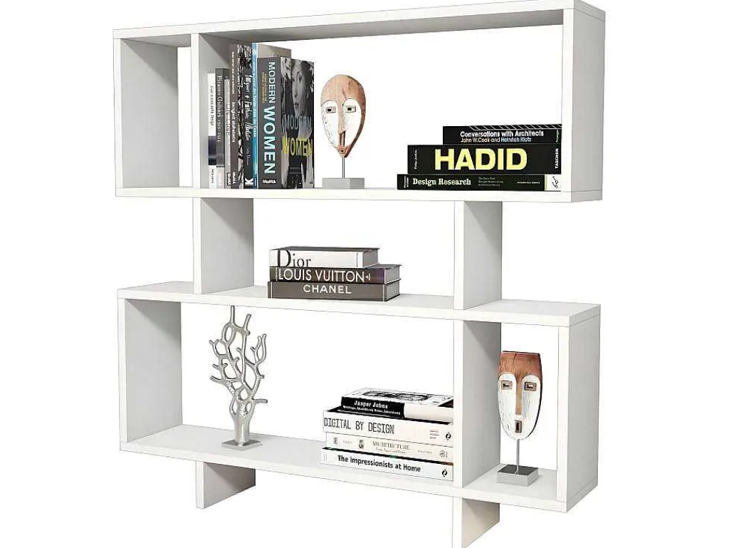 Hera Boekenkast, Wit, 100X22X111 Cm, Epikasa-Homemania