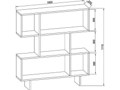 Hera Boekenkast, Wit, 100X22X111 Cm, Epikasa-Homemania