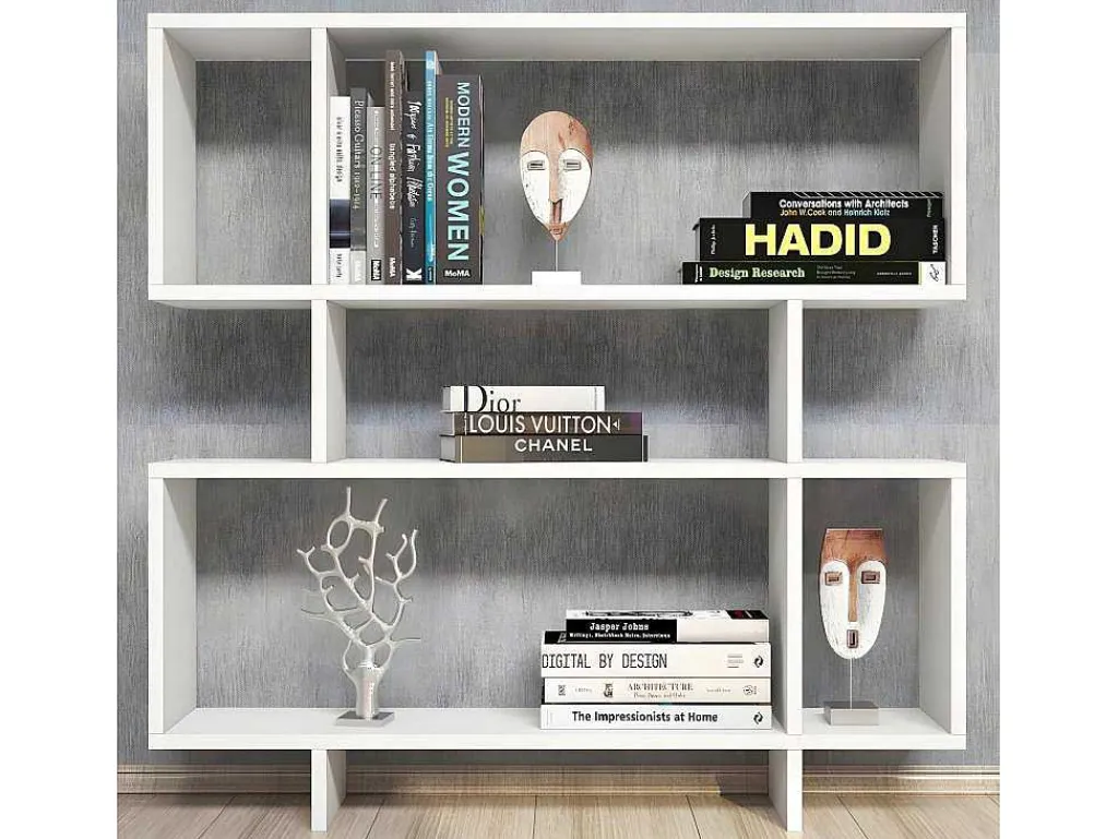 Hera Boekenkast, Wit, 100X22X111 Cm, Epikasa-Homemania