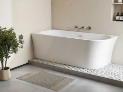 Hoekbad - 201 L - 150 X 75 X 59 Cm - Wit - Acryl - Hoek Links - Ponticola-Shower & Design New