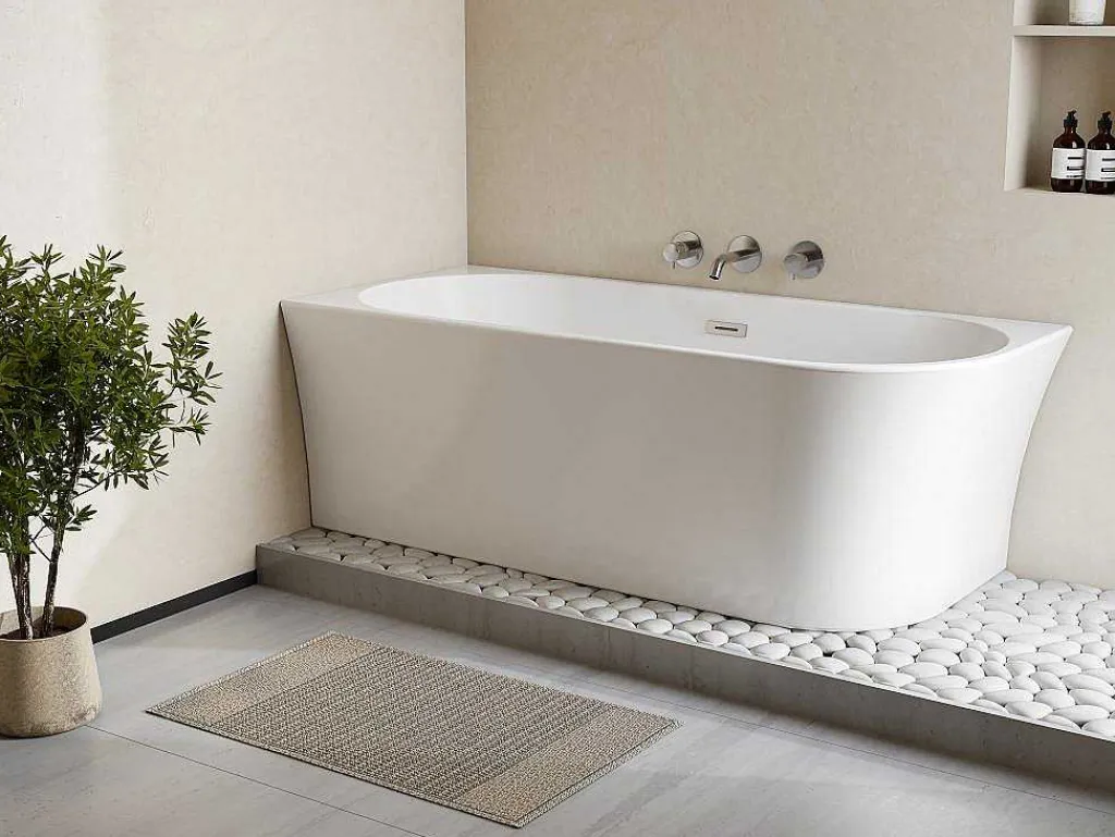 Hoekbad - 201 L - 150 X 75 X 59 Cm - Wit - Acryl - Hoek Links - Ponticola-Shower & Design New