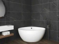 Hoekbad - 197 L - 127 X 127 X 58 Cm - Wit - Acryl - Gourami-Shower & Design Outlet