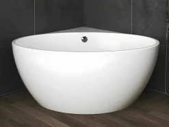 Hoekbad - 197 L - 127 X 127 X 58 Cm - Wit - Acryl - Gourami-Shower & Design Outlet