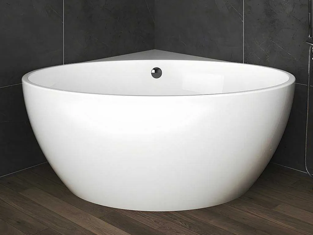 Hoekbad - 197 L - 127 X 127 X 58 Cm - Wit - Acryl - Gourami-Shower & Design Outlet