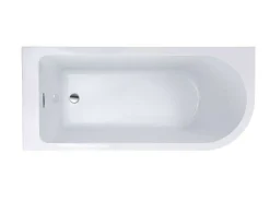 Hoekbad - 201 Liter - 150 X 75 X 58 Cm - Wit - Linkse Hoek - Anika-Shower & Design