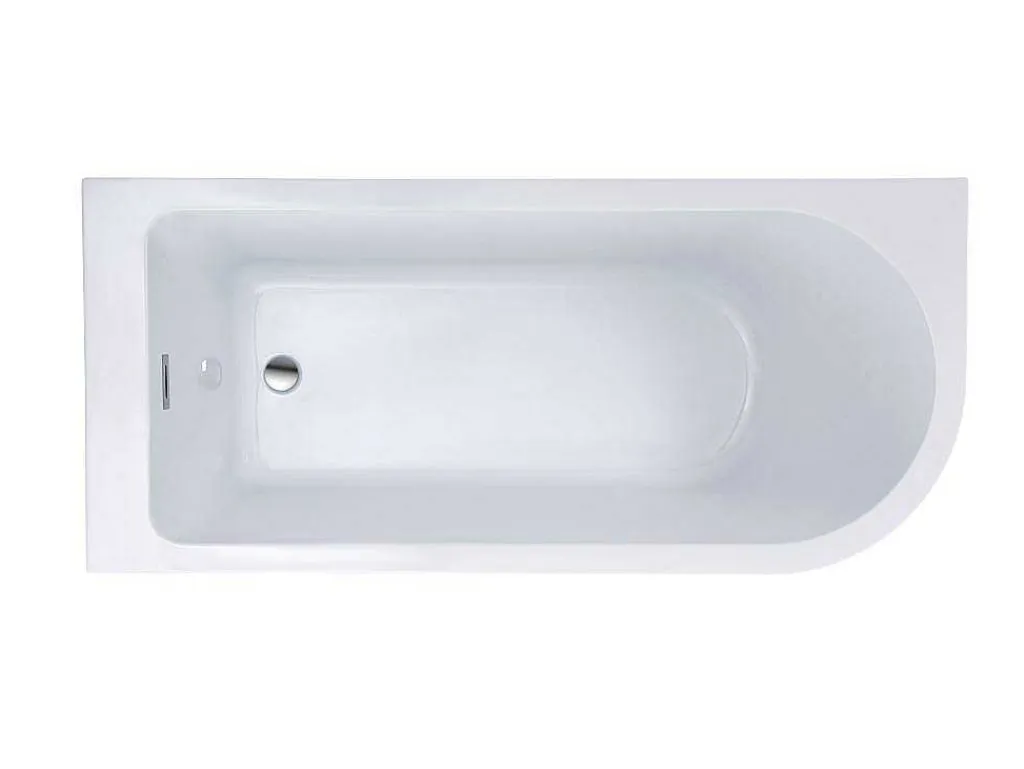 Hoekbad - 201 Liter - 150 X 75 X 58 Cm - Wit - Linkse Hoek - Anika-Shower & Design