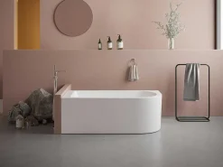 Hoekbad - 201 Liter - 150 X 75 X 58 Cm - Wit - Linkse Hoek - Anika-Shower & Design