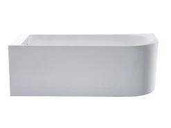 Hoekbad - 201 Liter - 150 X 75 X 58 Cm - Wit - Linkse Hoek - Anika-Shower & Design