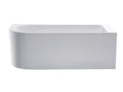 Hoekbad - 201 Liter - 150 X 75 X 58 Cm - Wit - Rechtse Hoek - Anika-Shower & Design Outlet
