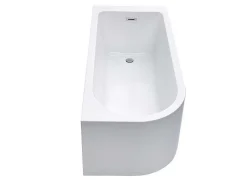Hoekbad - 201 Liter - 150 X 75 X 58 Cm - Wit - Rechtse Hoek - Anika-Shower & Design Outlet