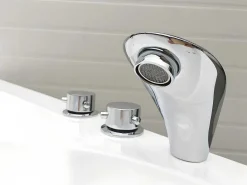 Hoekbad Met Kraan Navona - 263 L - 135 X 135 X H54 Cm-Shower & Design Hot