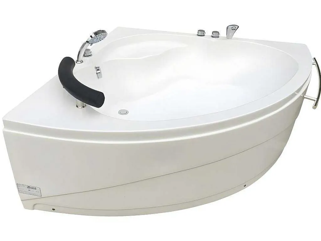 Hoekbad Met Kraan Navona - 263 L - 135 X 135 X H54 Cm-Shower & Design Hot