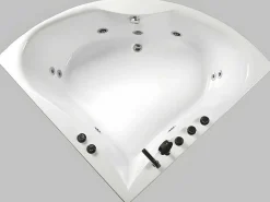 Hoekbadkuip Agyness - 263L - 135 X 135 X H57 Cm-Shower & Design Sale