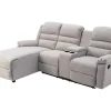 Hoekbank Links Van Beige Stof Macedonia-Vente-unique Best
