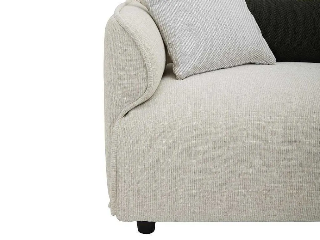 Hoekbank Met Hoek Links Van Beige Stof Damaca-Vente-unique Discount