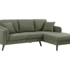 Hoekbank Met Hoek Rechts Van Groene Stof Totora-Vente-unique Discount
