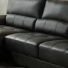 Hoekbank Van Leer Metropolitan Ii - Zwart - Hoek Links-LINEA SOFA Discount