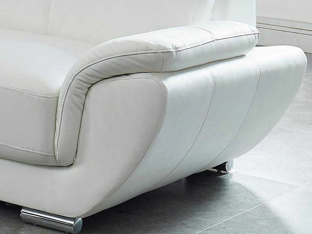 Hoekbank Van Leer Nahia - Wit - Hoek Links-LINEA SOFA