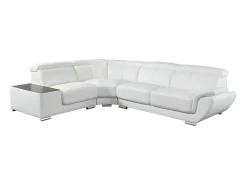 Hoekbank Van Leer Nahia - Wit - Hoek Links-LINEA SOFA