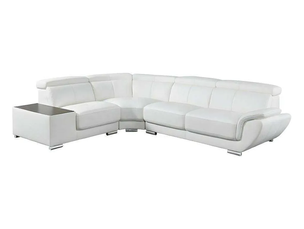 Hoekbank Van Leer Nahia - Wit - Hoek Links-LINEA SOFA