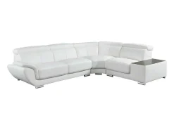 Hoekbank Van Leer Nahia - Wit - Hoek Rechts-LINEA SOFA